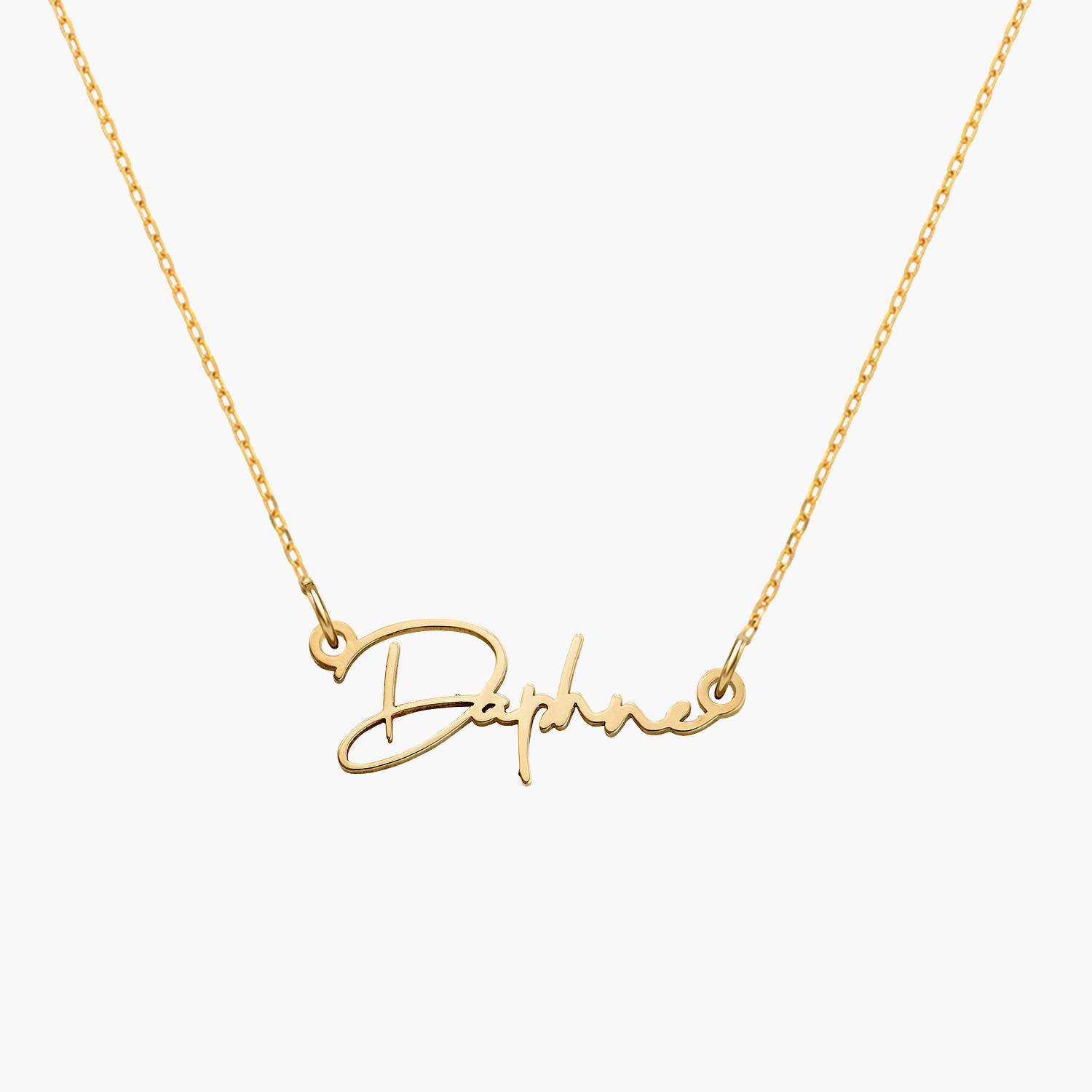 Belle Custom Name Necklace - 10K Solid Gold-1 product photo