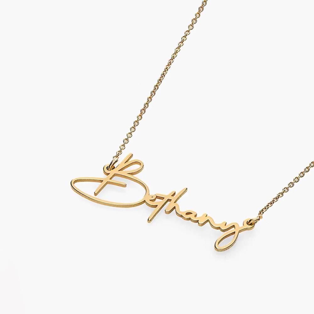 Belle Custom Name Necklace - 10K Solid Gold-4 product photo