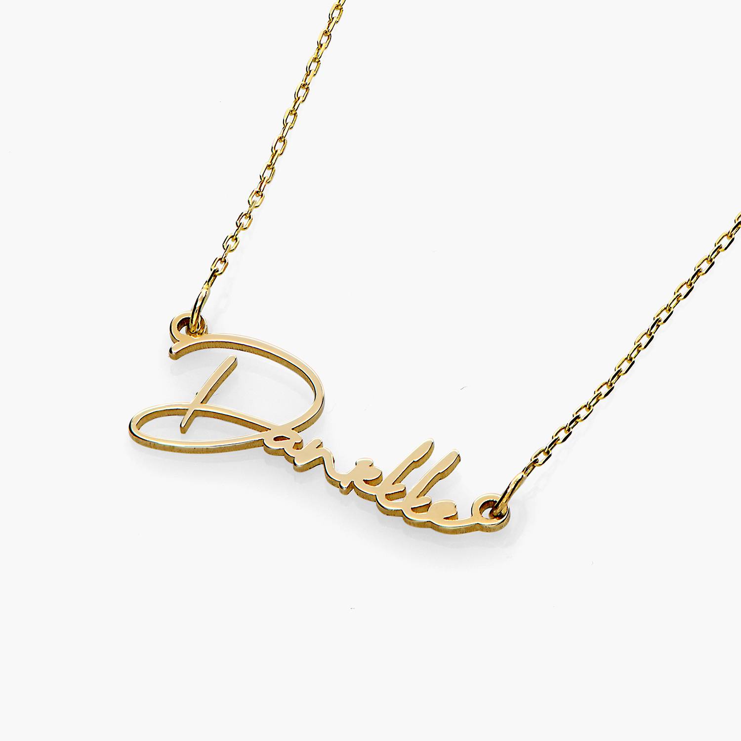 Belle Custom Name Necklace - 14k Solid Gold-1 product photo