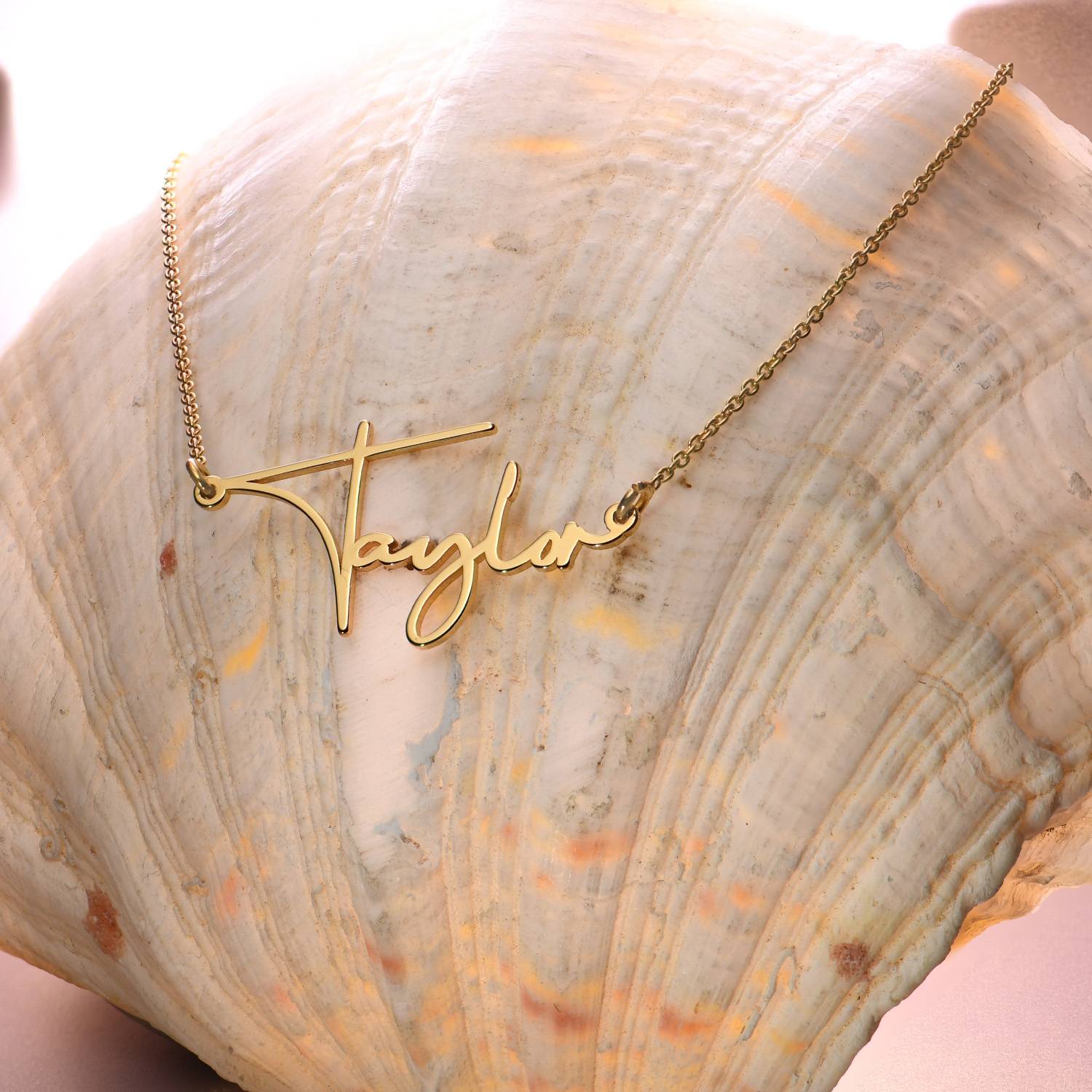 Belle Custom Name Necklace - Gold Plating-2 product photo