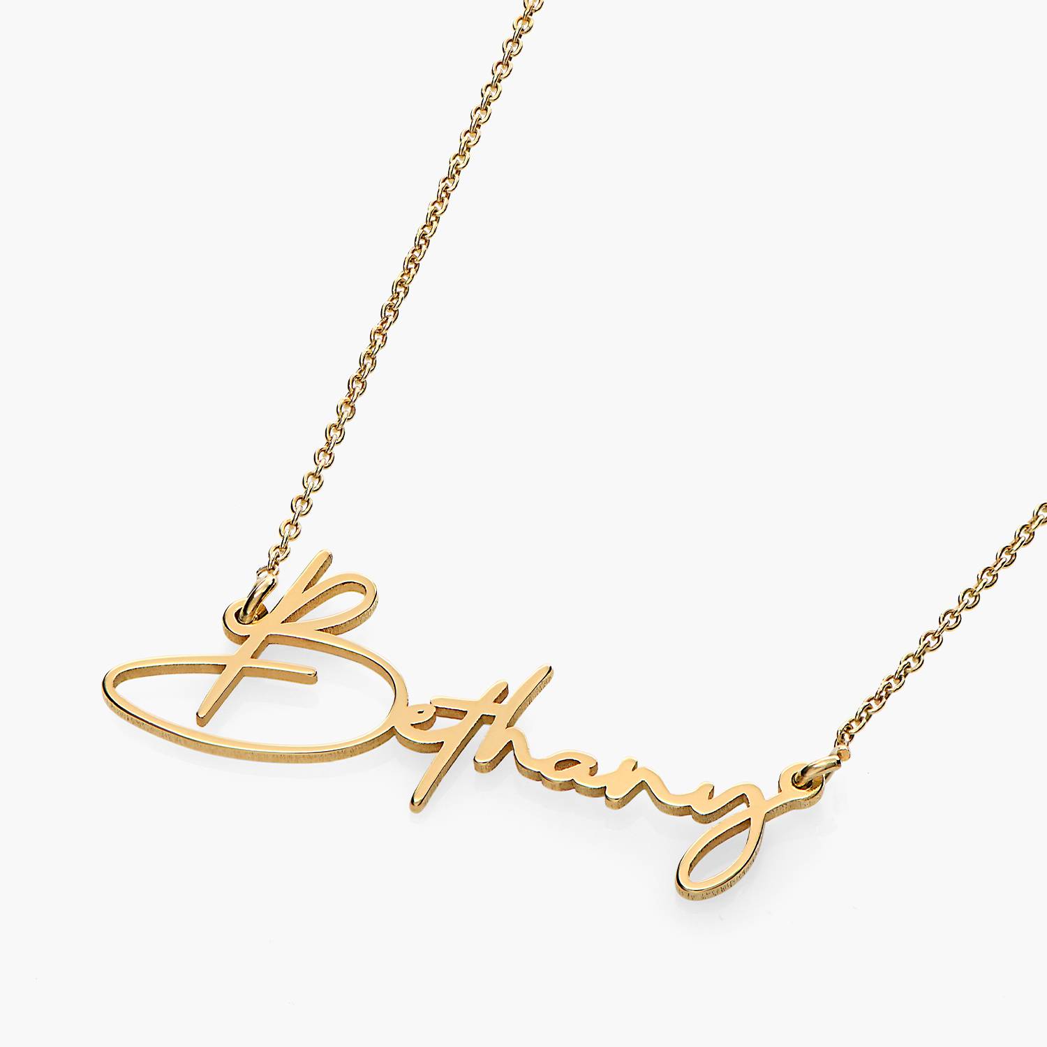 Belle Custom Name Necklace - Gold Vermeil-1 product photo