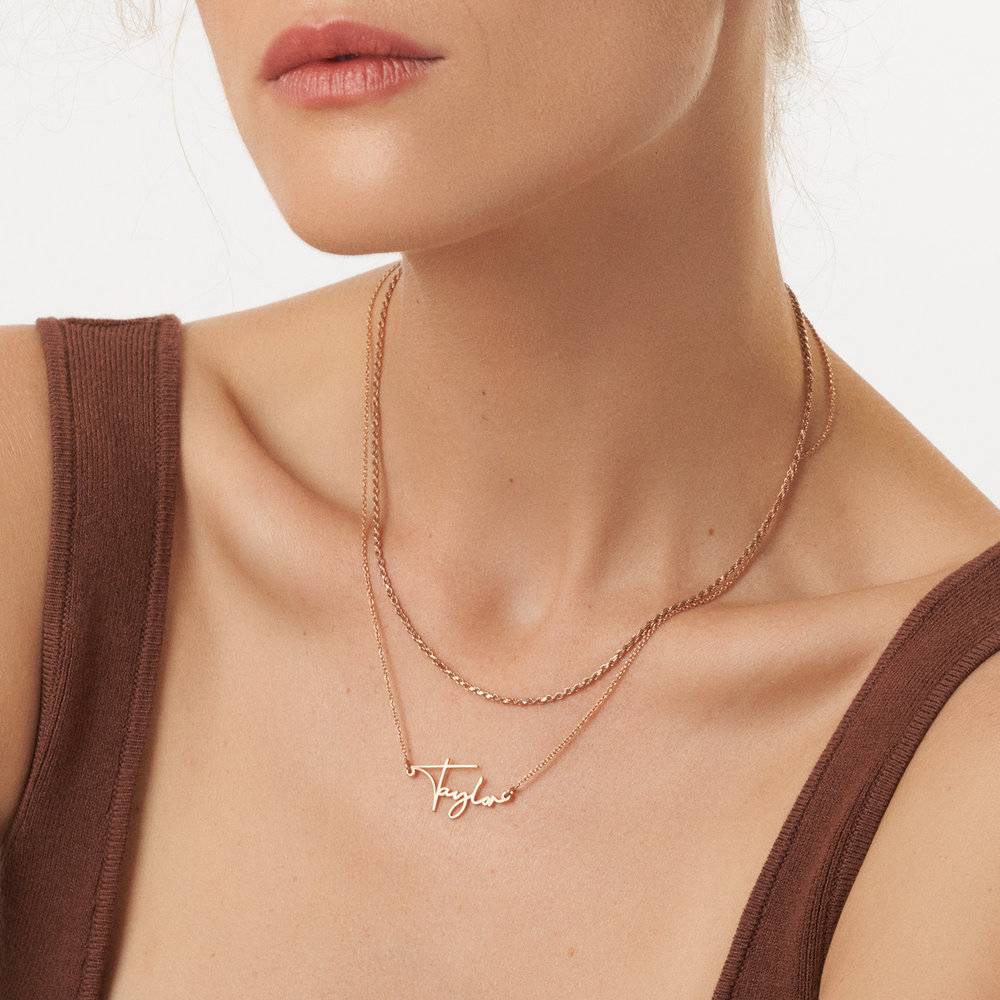 Belle Custom Name Necklace - Rose Gold Vermeil