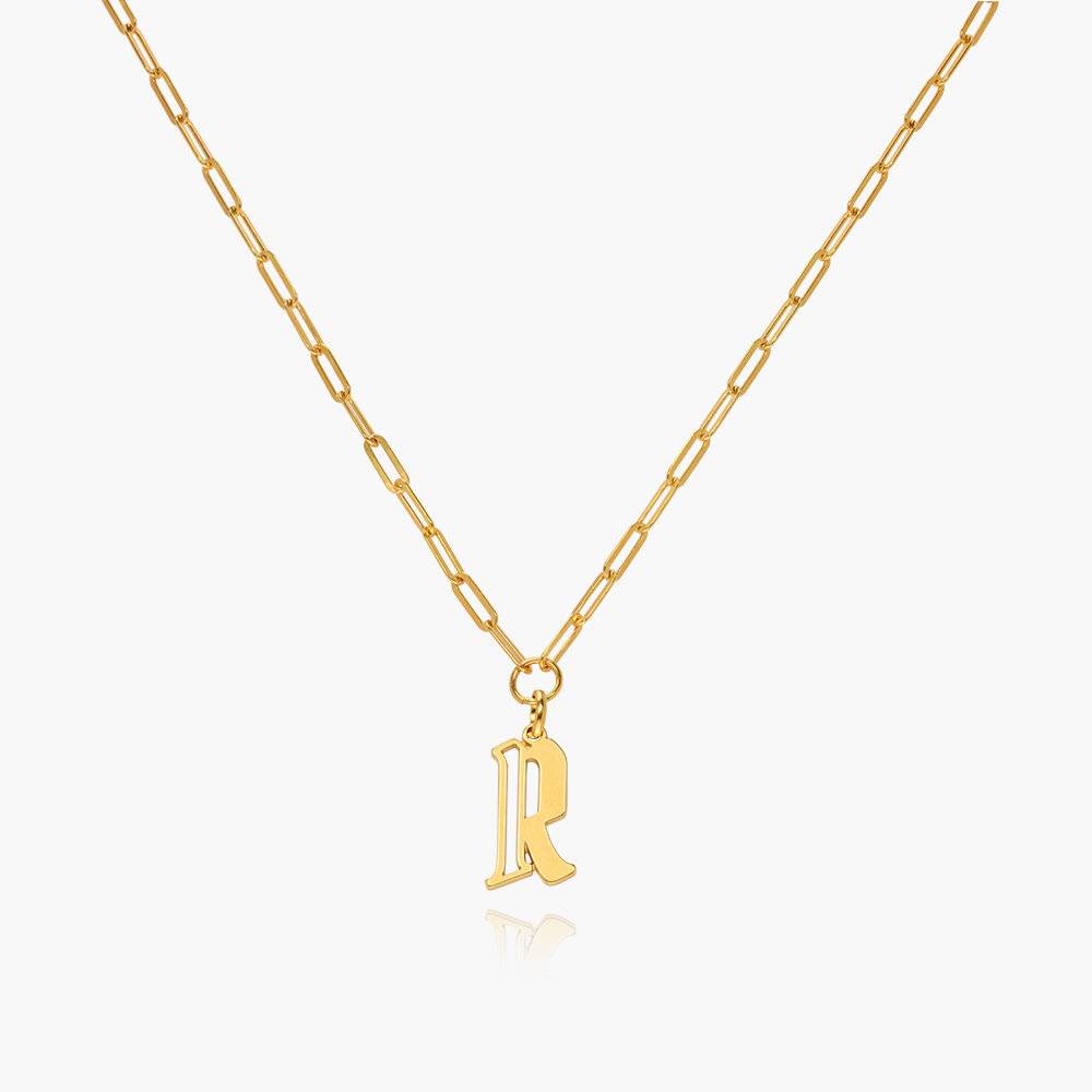 Billie Initial Classic Link Chain Necklace - Gold Vermeil-1 product photo