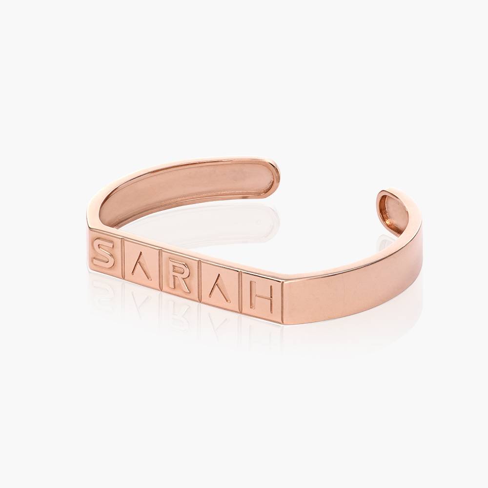 The Charmer Link Initial Bracelet - Rose Gold Plated - Oak & Luna