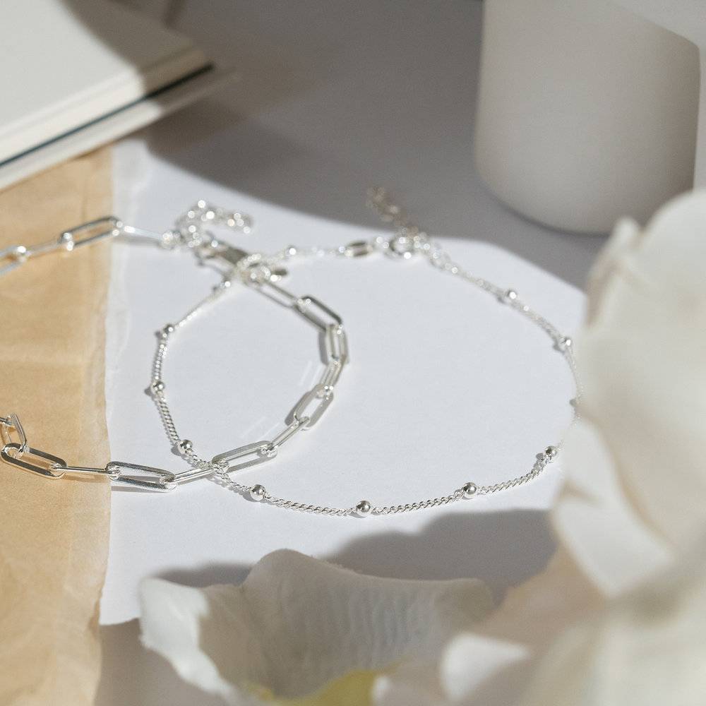 Bobble Chain Anklet/Bracelet - Silver-3 Bobble Chain Anklet/Bracelet - Silver-3 product photo