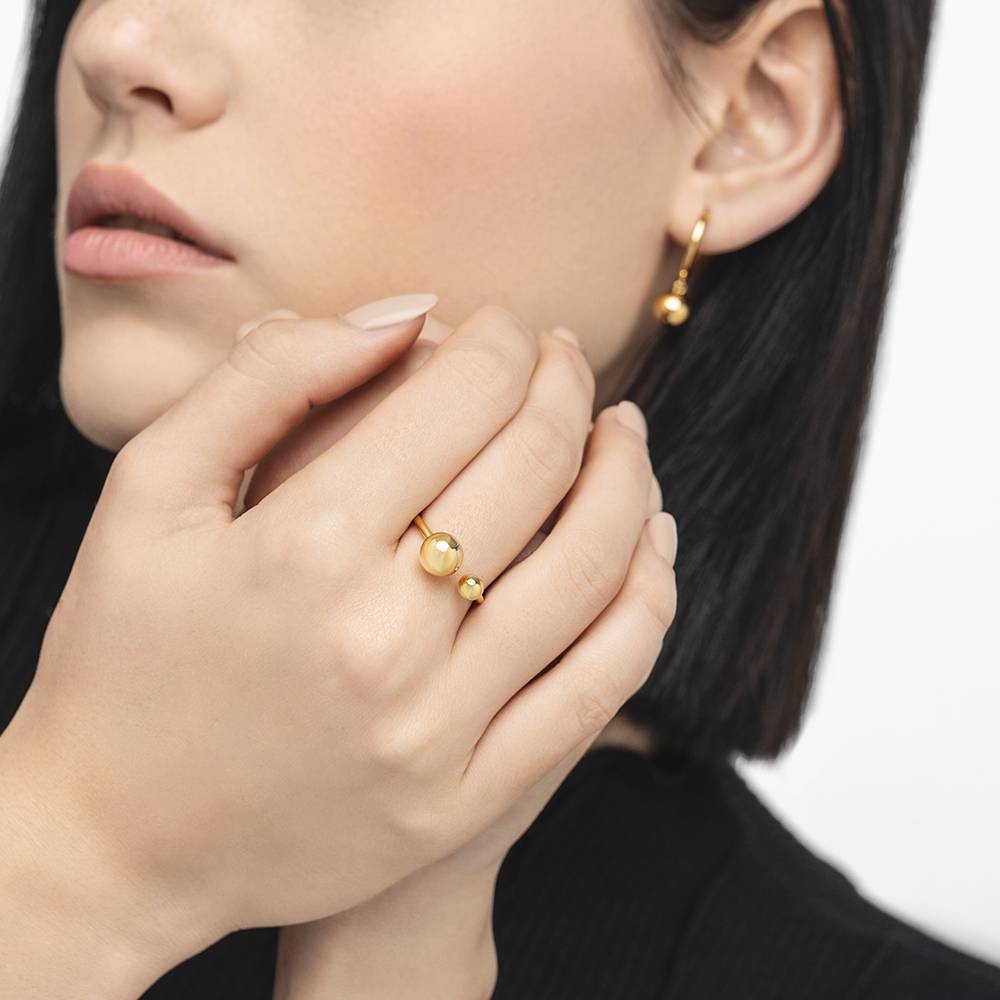 Britta Sphere Open Ring - Gold Gold Vermeil-3 product photo