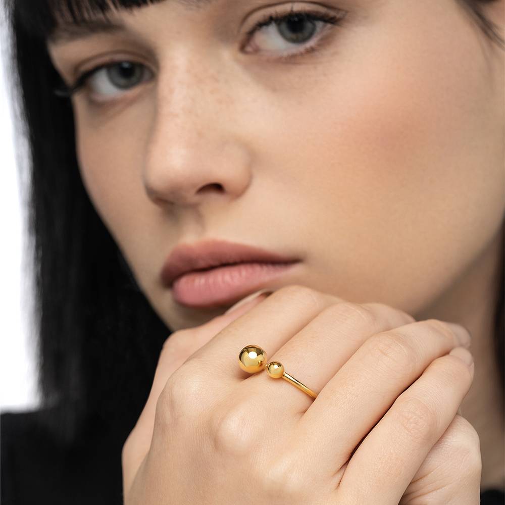 Britta Sphere Open Ring - Gold Gold Vermeil product photo