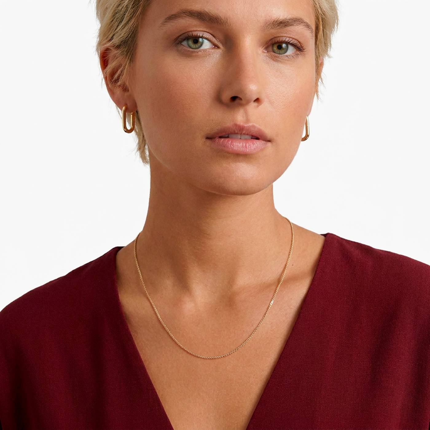 Cable Chain Necklace - 10K Yellow Gold-3 product photo