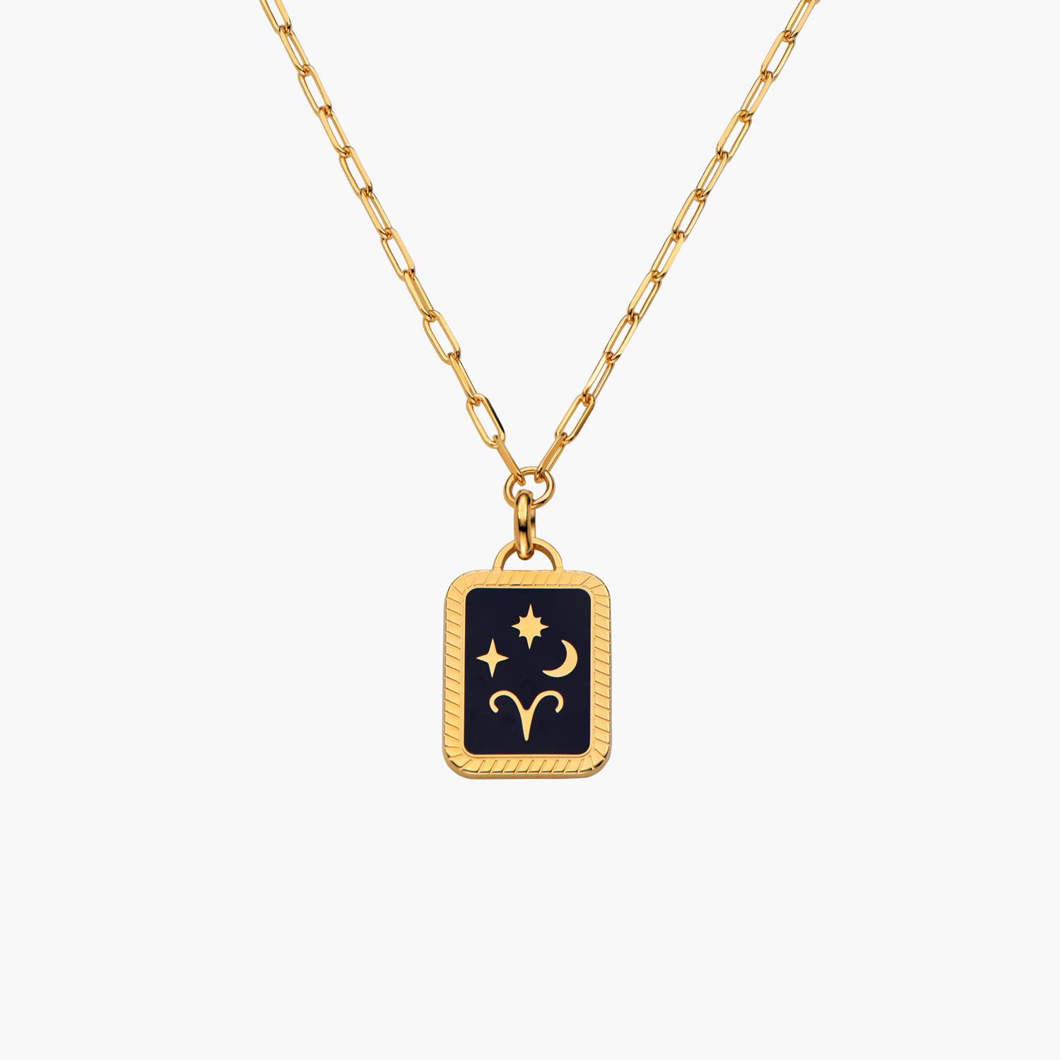 Celestial Zodiac Medallion Necklace- Gold Vermeil-1 product photo