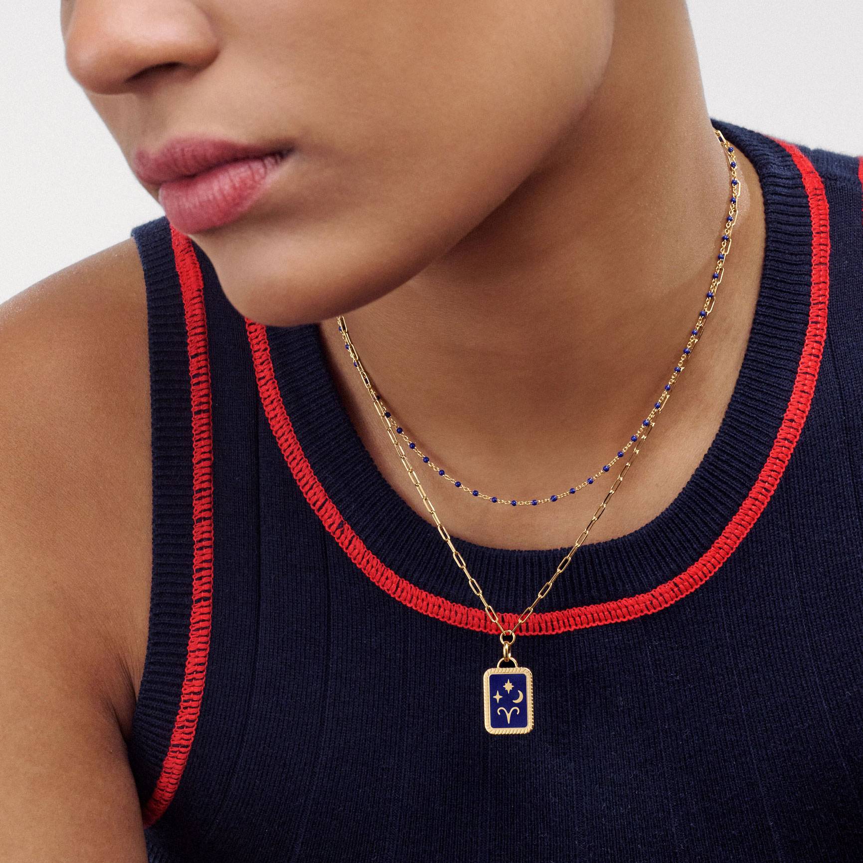 Celestial Zodiac Medallion Necklace- Gold Vermeil-2 product photo