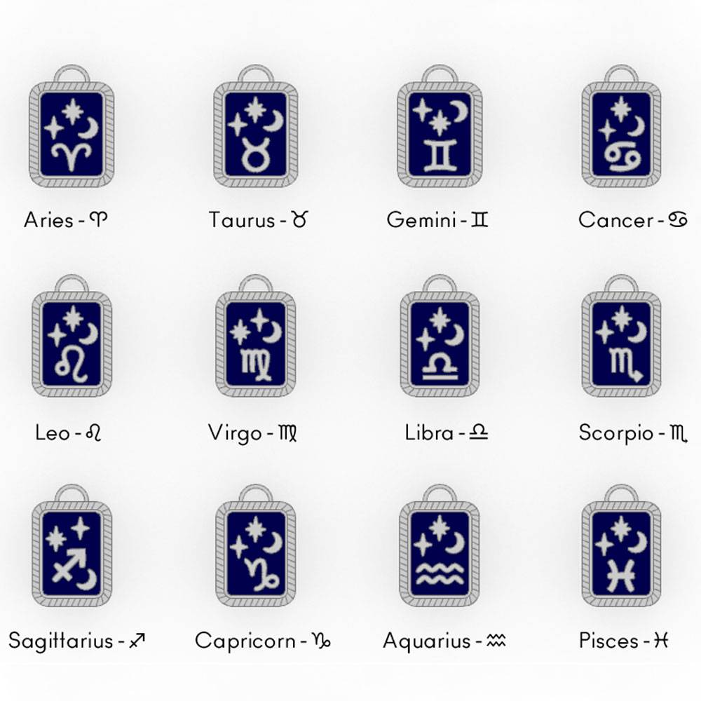 Celestial Zodiac Medallion Necklace- Silver-4 product photo