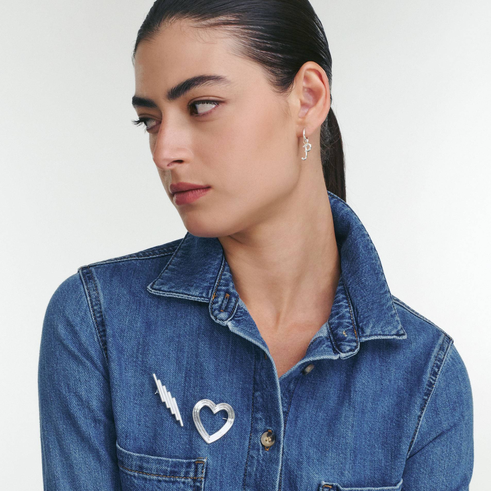 Centerline Motion Brooch - Silver-4 product photo