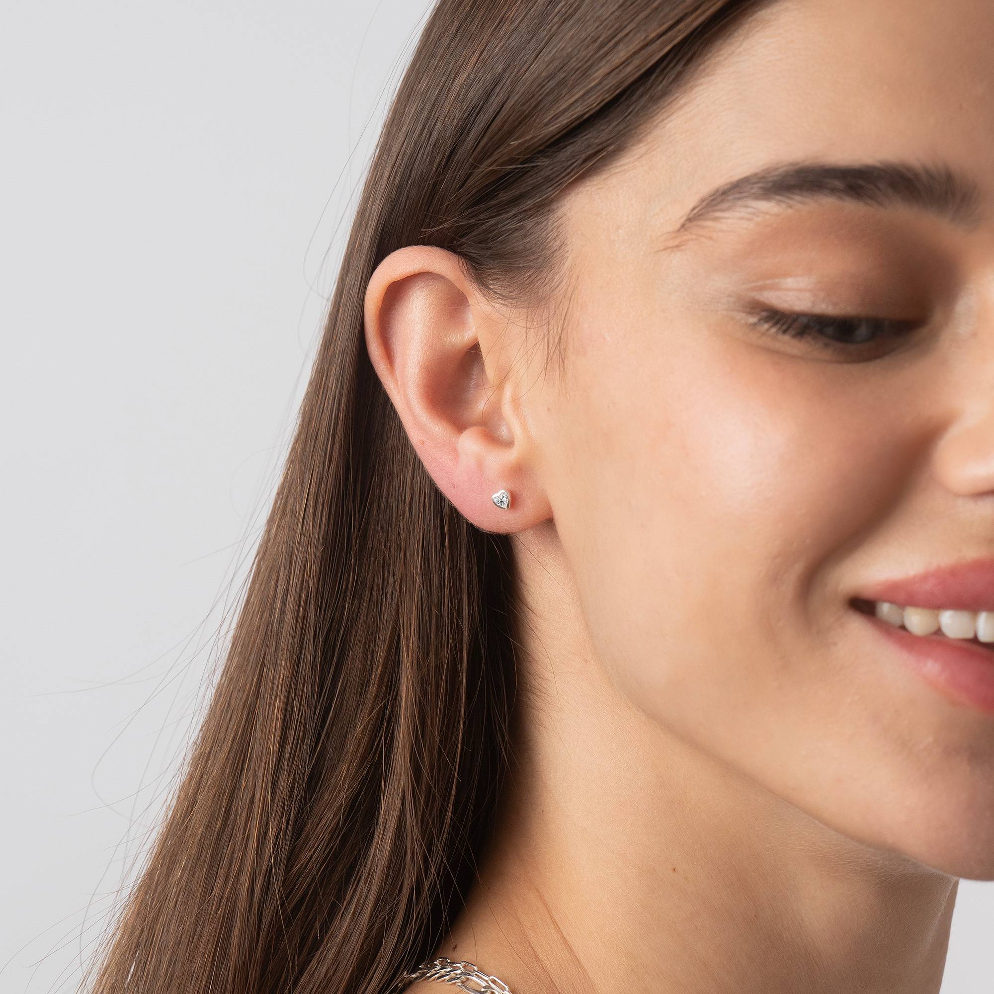 Heart Earrings - Silver-2 product photo