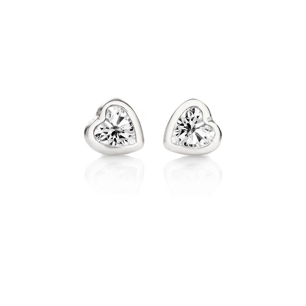 Heart Earrings - Silver-3 product photo