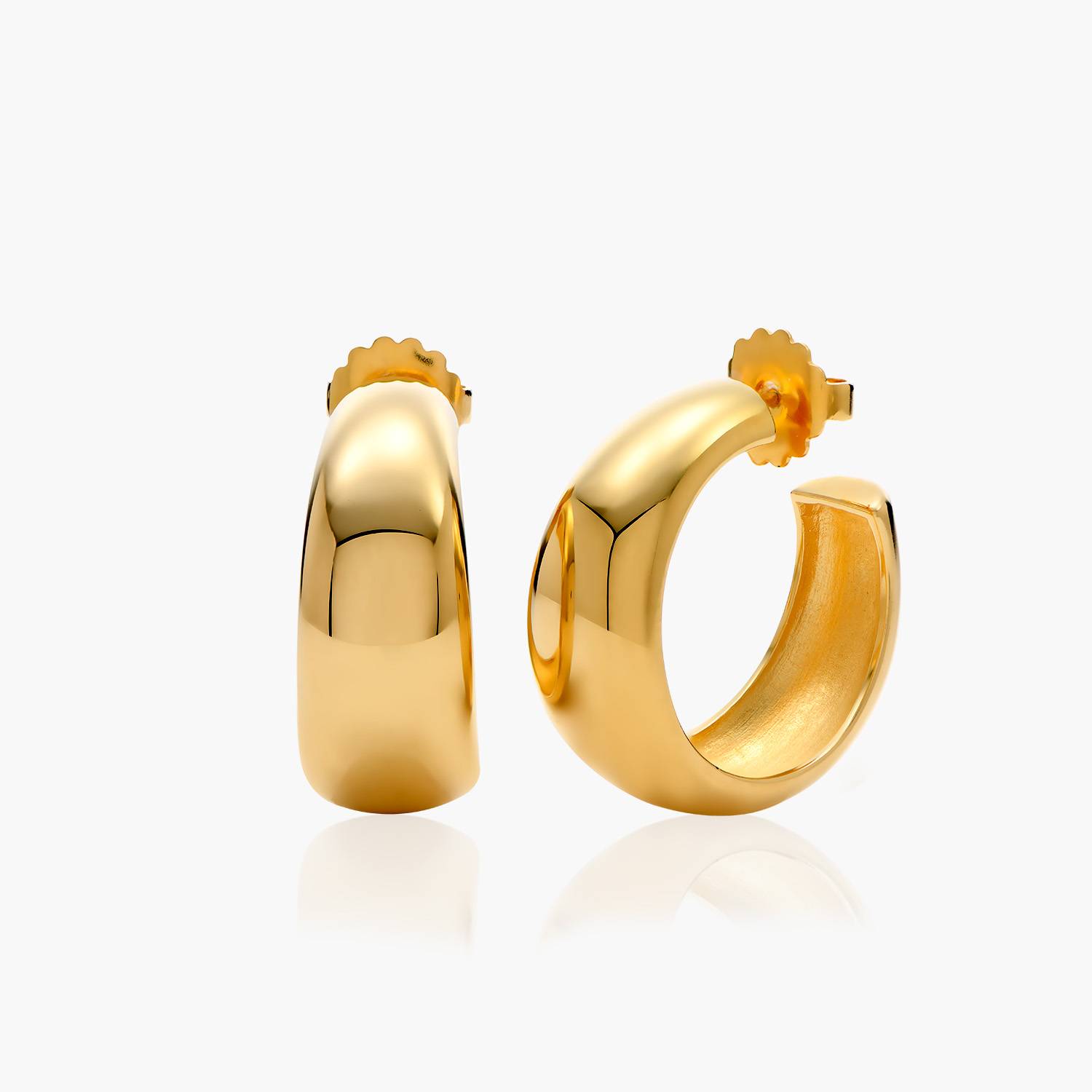 Chunky Dome Hoops- Gold Vermeil product photo