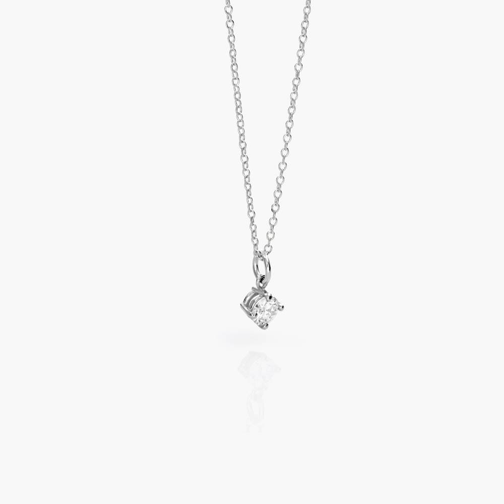 Classic 0.3 ct Round Shape Diamond Necklace - Silver-1 product photo