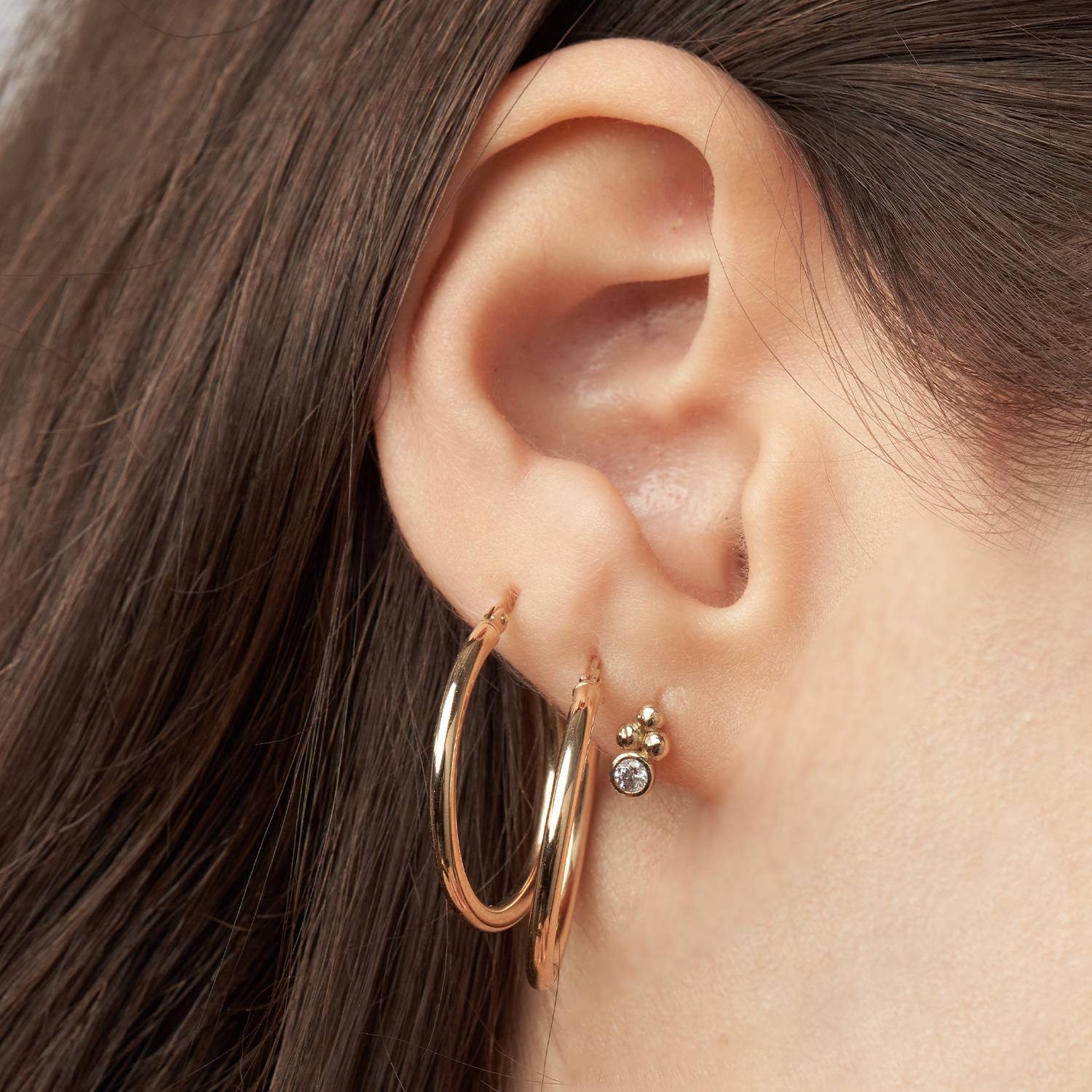 Classic Hoop Earrings- 14k Solid Gold product photo