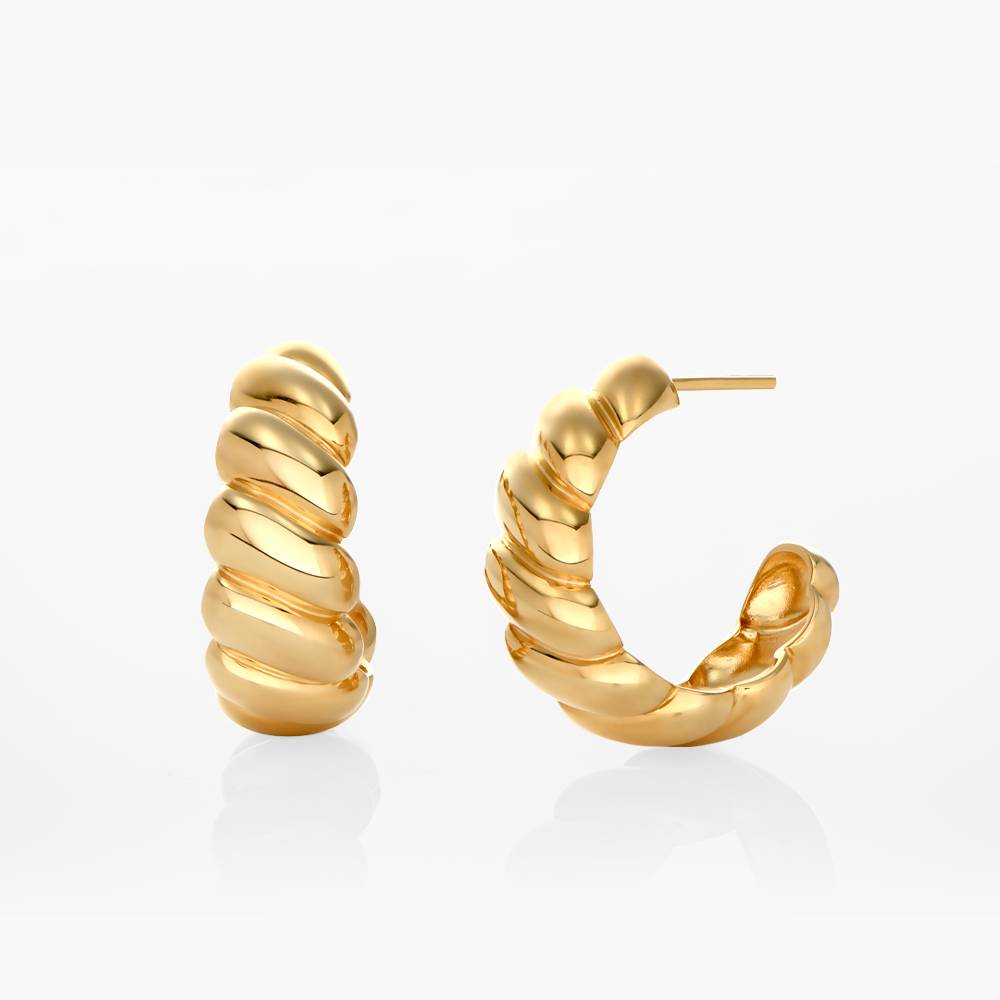 Classic Scalloped Hoop - Gold Plated-1 product photo