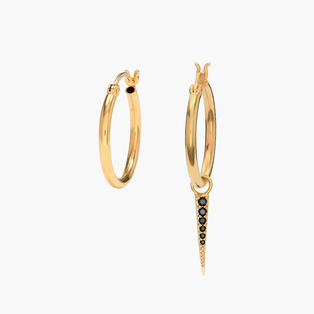 Cocktail Hoops with 3 Charms- Gold Vermeil-6 product photo