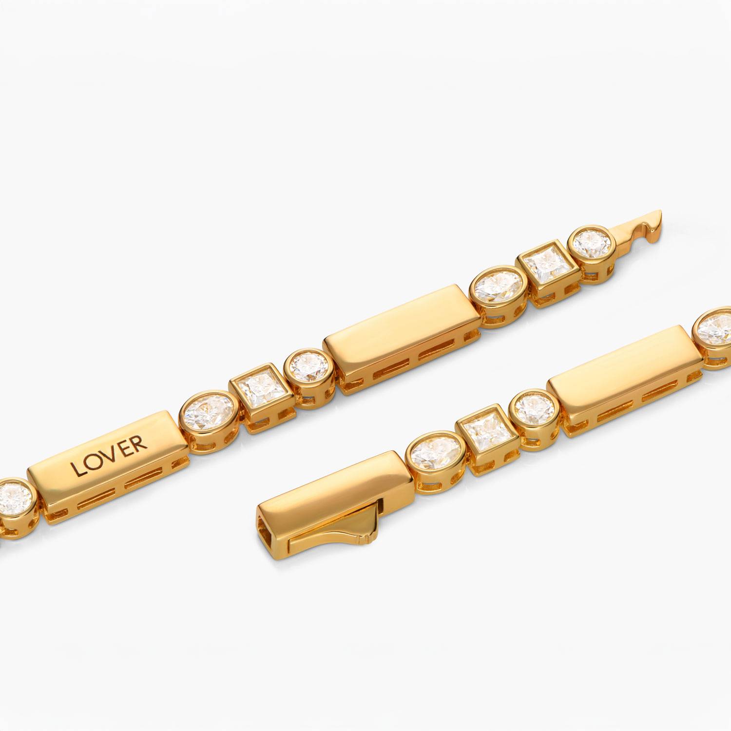 Courtship Engraved Tennis Bracelet- Gold Vermeil-3 Courtship Engraved Tennis Bracelet- Gold Vermeil-3 product photo