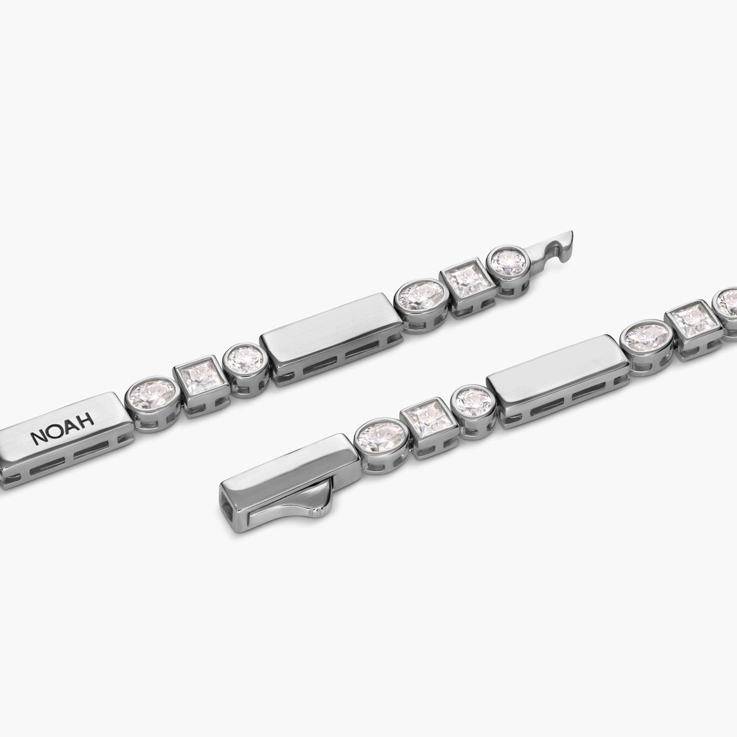Courtship Engraved Tennis Bracelet- Silver-2 Courtship Engraved Tennis Bracelet- Silver-2 product photo