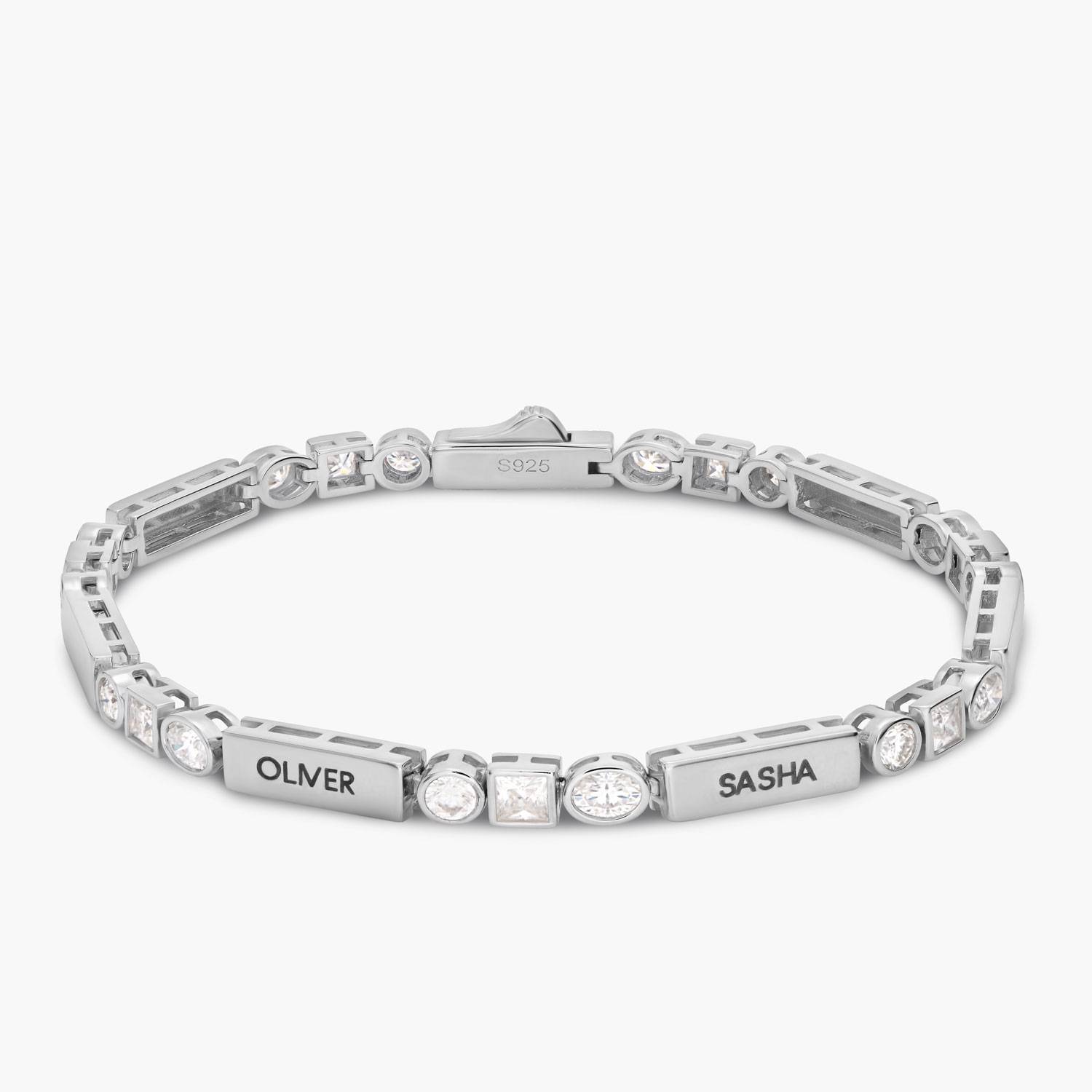 Courtship Engraved Tennis Bracelet- Silver product photo