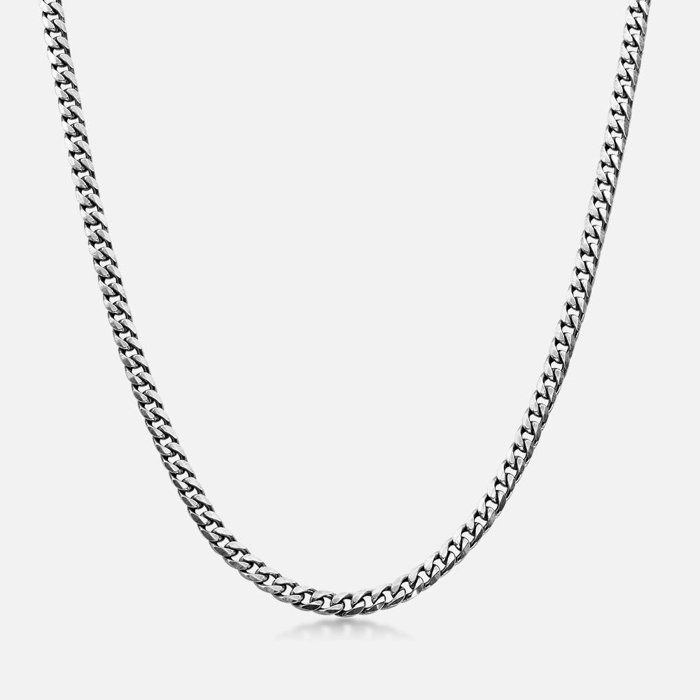 Ross Curb Chain for Men - Silver-3 product photo