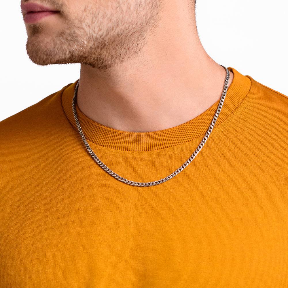 Ross Curb Chain for Men - Silver-1 product photo