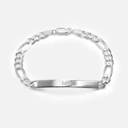 Amigo ID Bracelet For Men With Diamond In Sterling Silver - Theo Grace - Foto 3