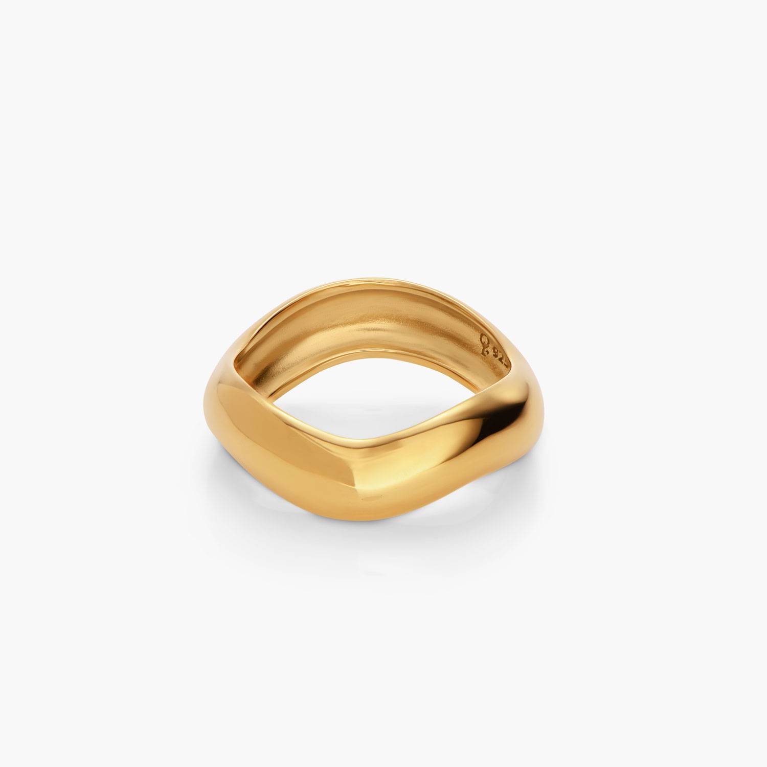 Dome Wavy Ring  - Gold Vermeil