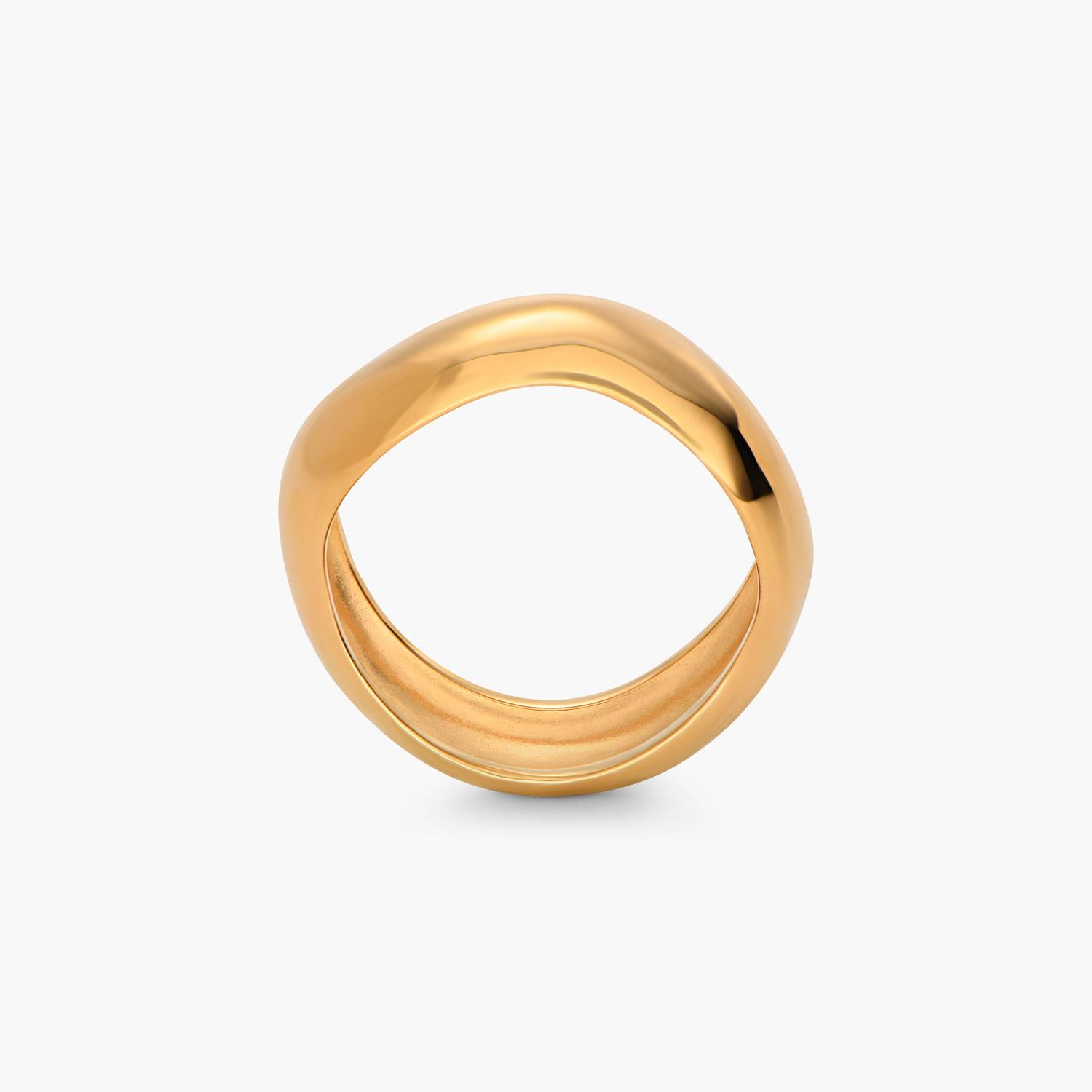 Dome Wavy Ring  - Gold Vermeil-6 product photo