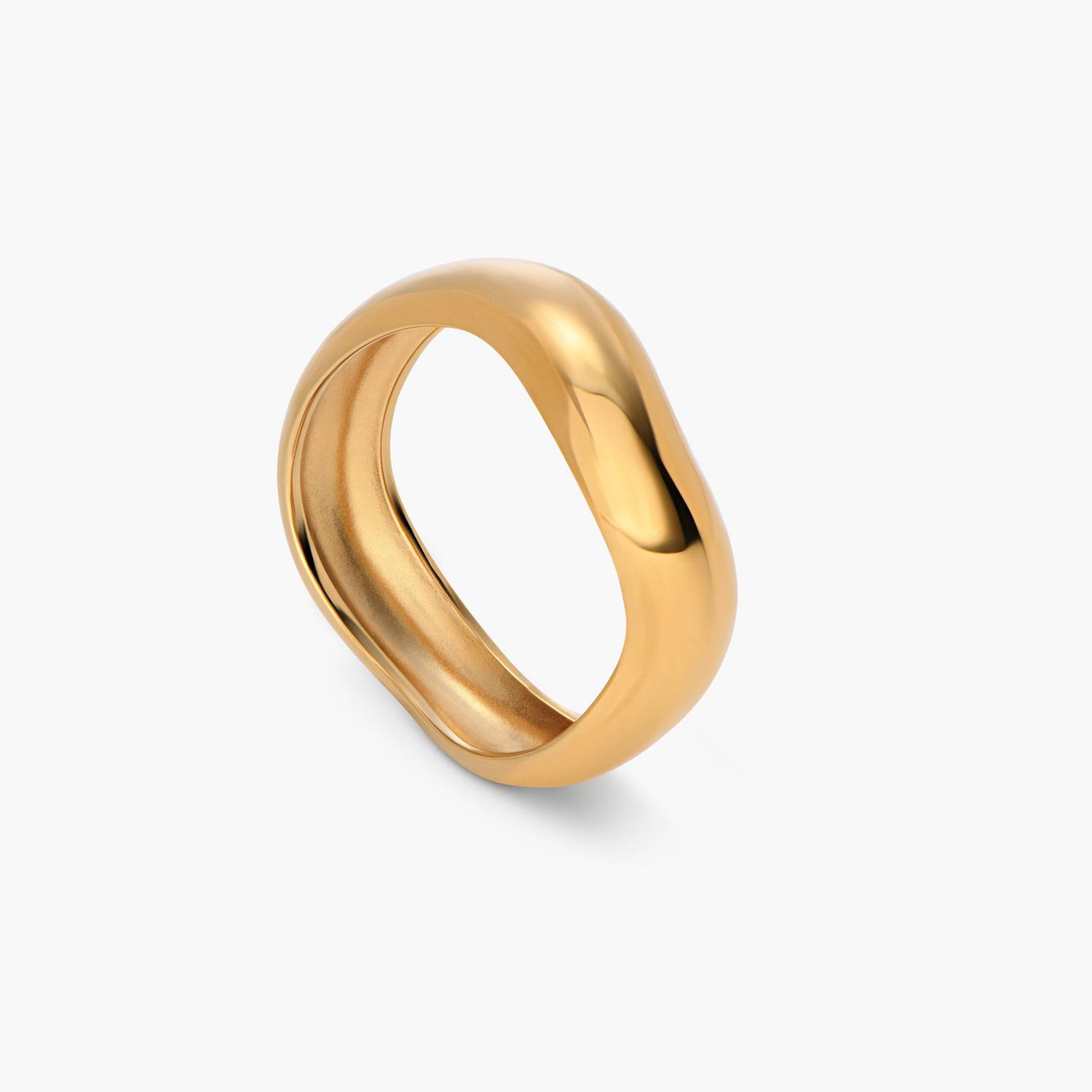 Dome Wavy Ring  - Gold Vermeil-2 product photo