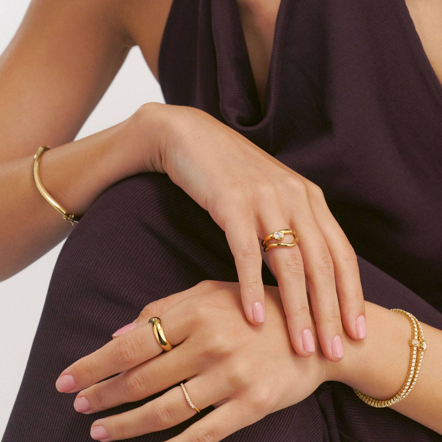 Dome Wavy Ring  - Gold Vermeil-5 product photo