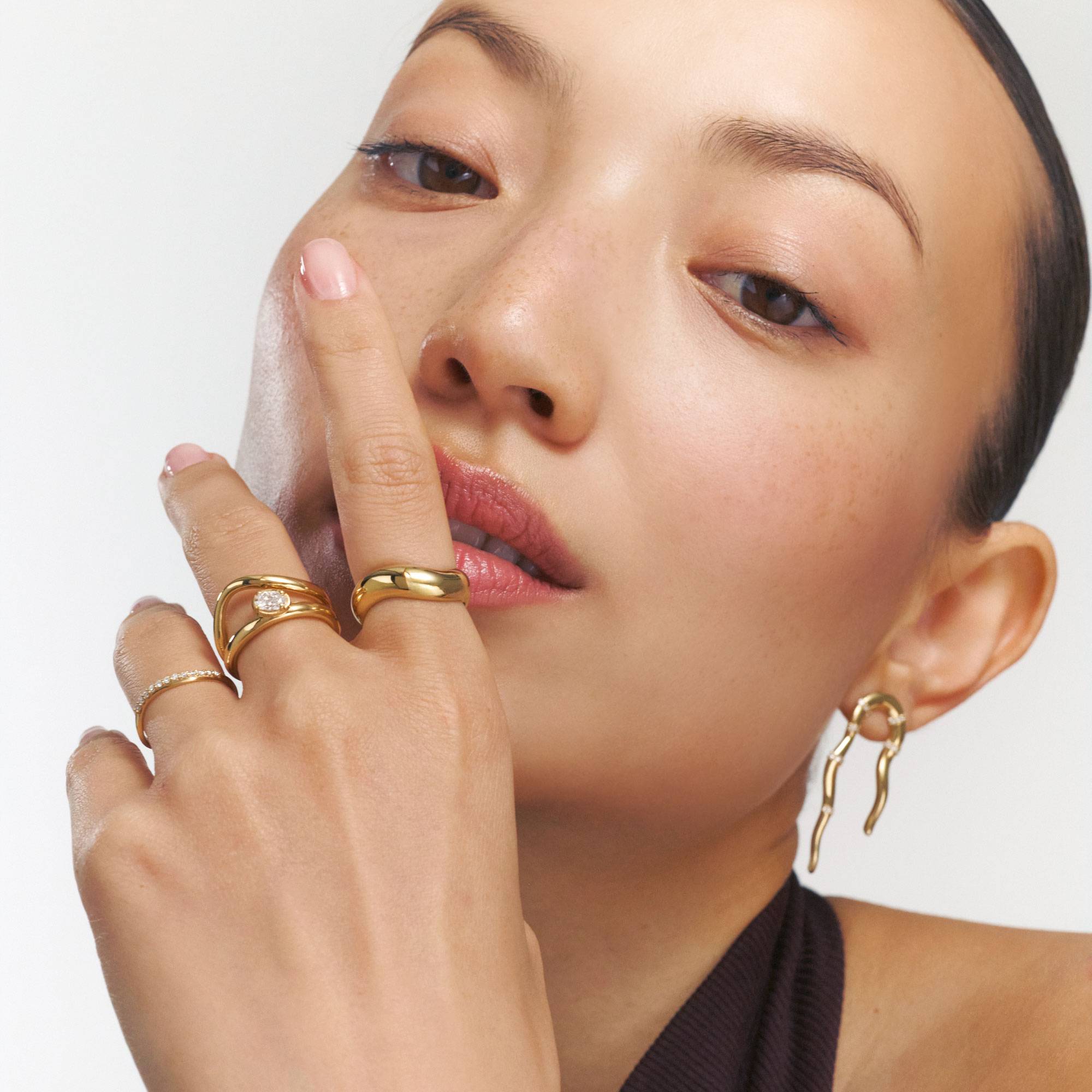 Dome Wavy Ring  - Gold Vermeil-3 product photo