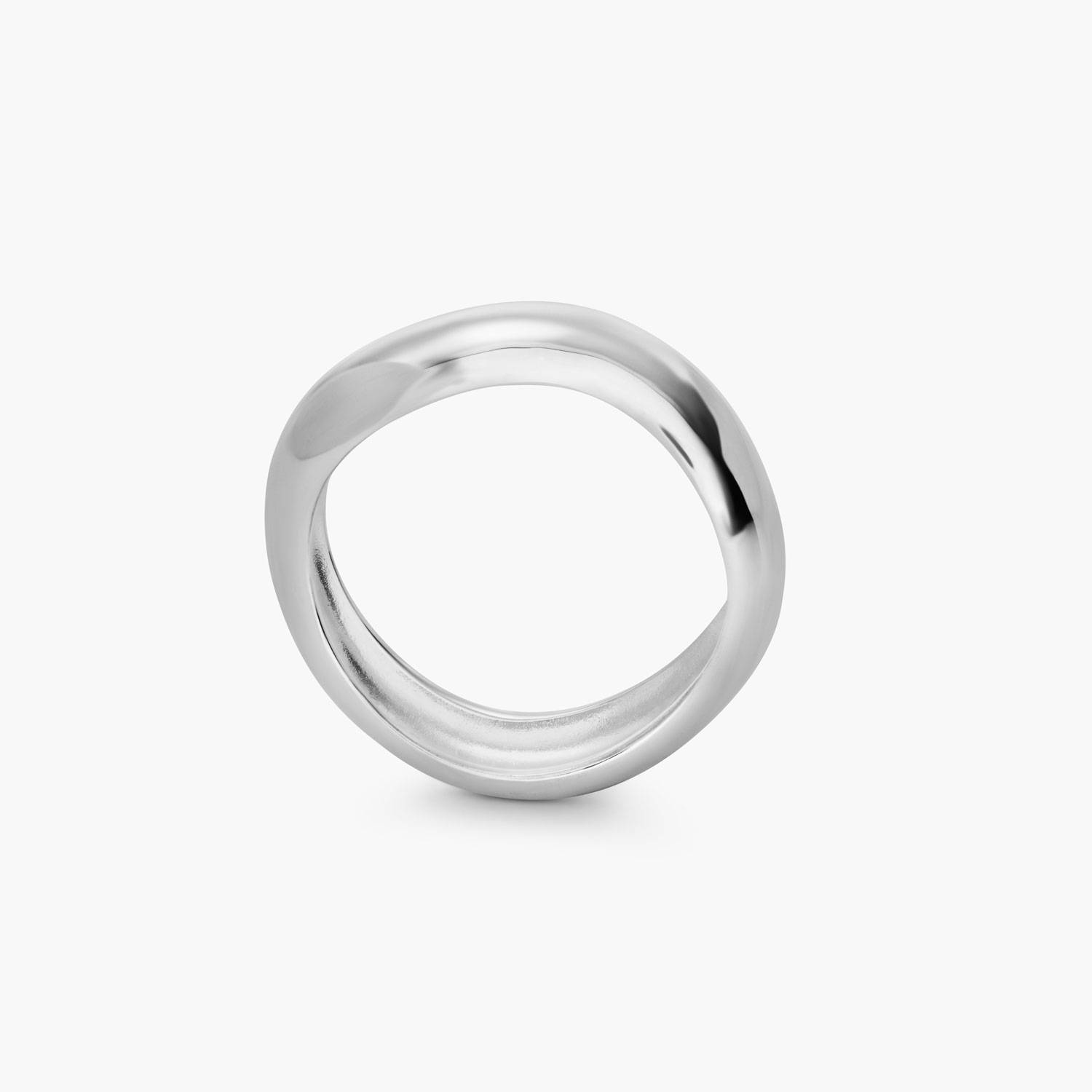 Dome Wavy Ring - Silver-5 product photo