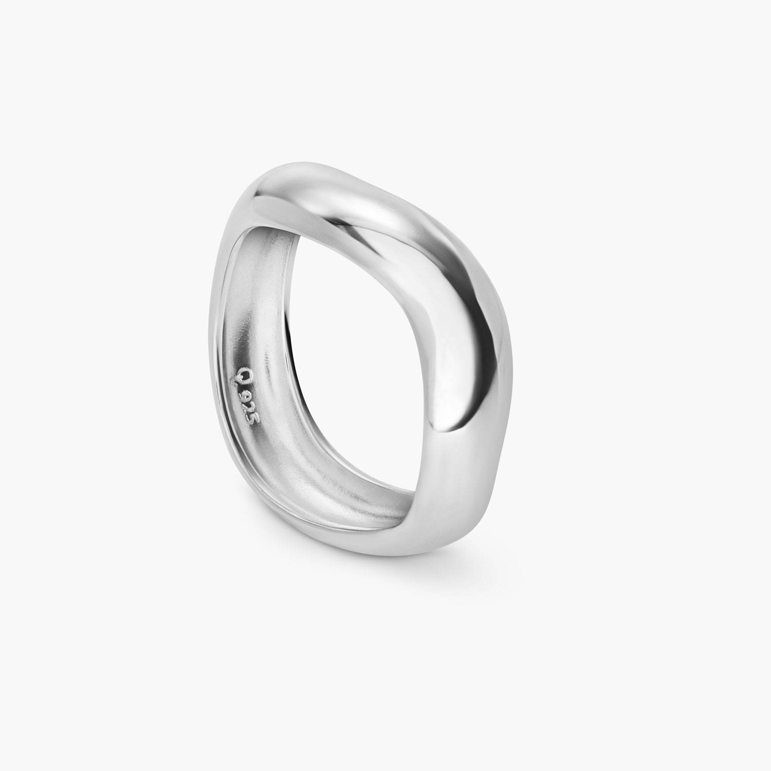 Dome Wavy Ring - Silver-2 product photo