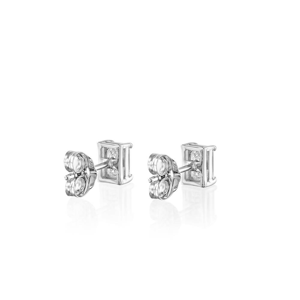 Emerald Cut Diamond Stud Earrings 0.8 CT- 14k Yellow Solid Gold - Oak & Luna