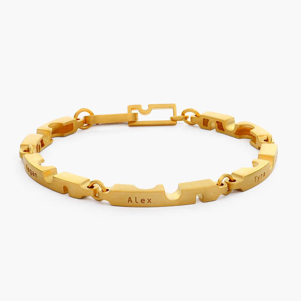 Engraved Axis Bracelet- Gold Vermeil-3 product photo