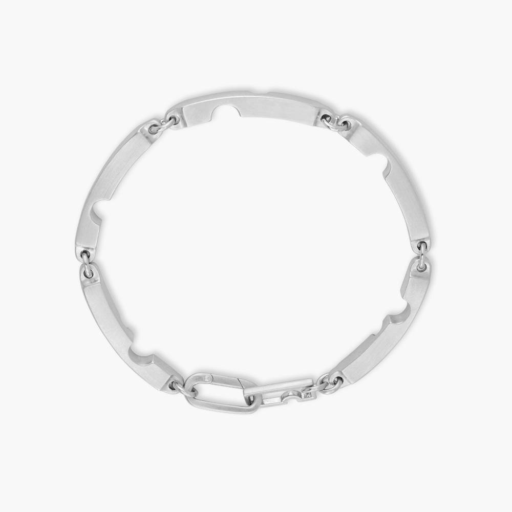 Engraved Axis Bracelet- Silver-2 product photo