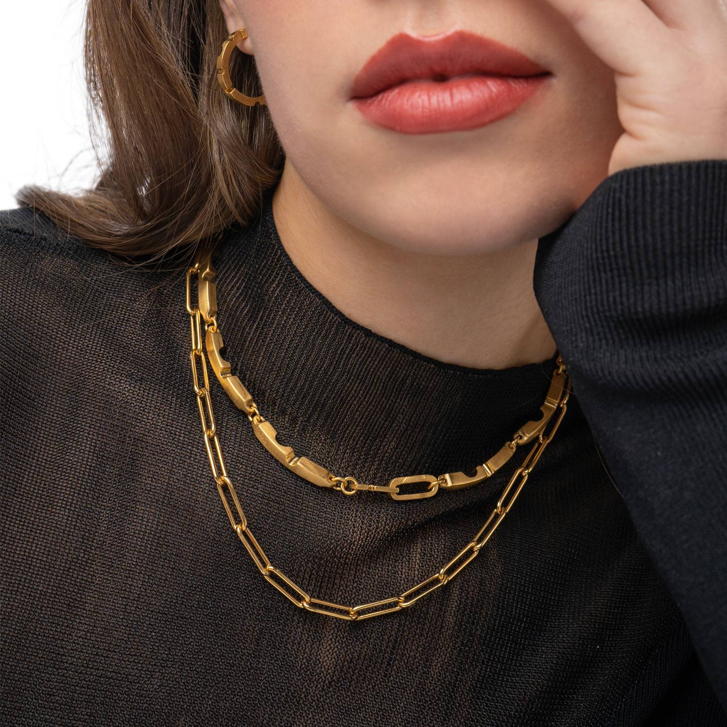 Engraved Axis Choker - Gold Vermeil-1 product photo