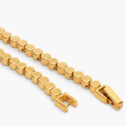 Engraved Dot Necklace with Diamonds - Gold Vermeil - Oak & Luna