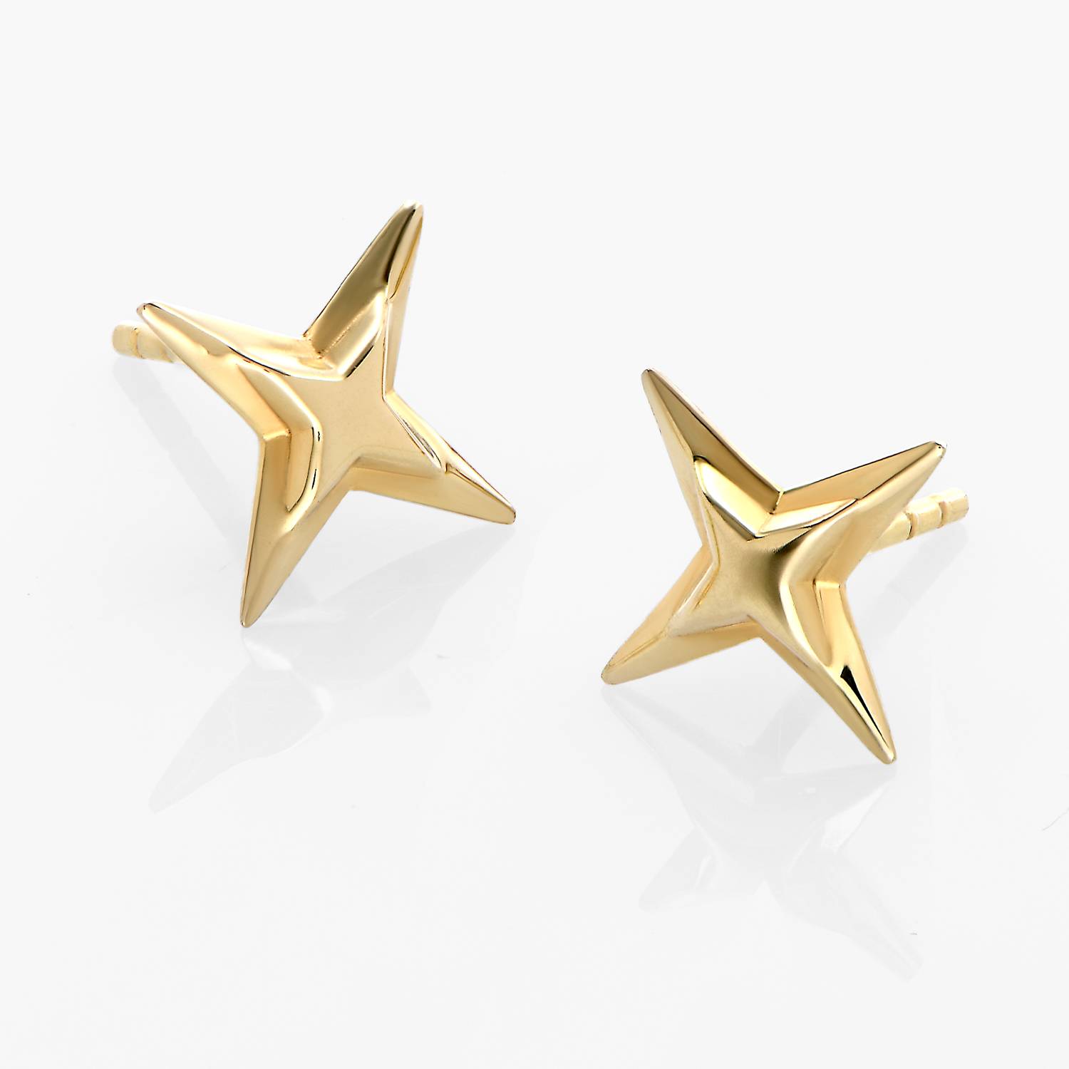 Northern Star Stud Earrings- 14k Solid Gold product photo