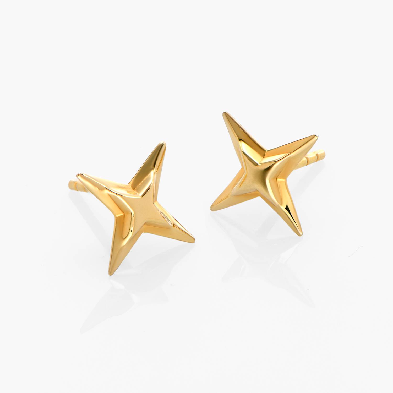 Northern Star Stud Earrings- Gold Vermeil-4 product photo