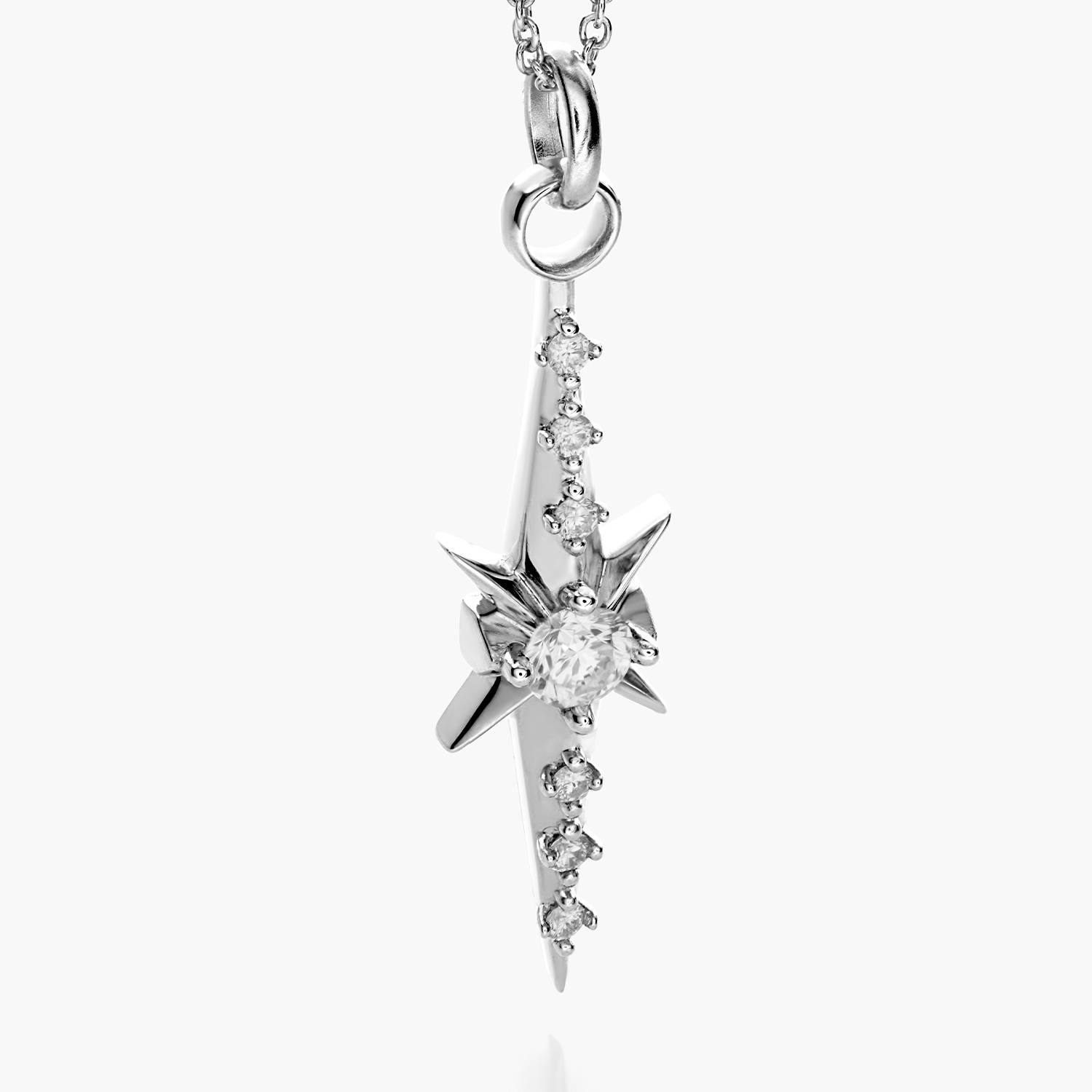 Northern Star trail Necklace with Diamonds- Silver product photo