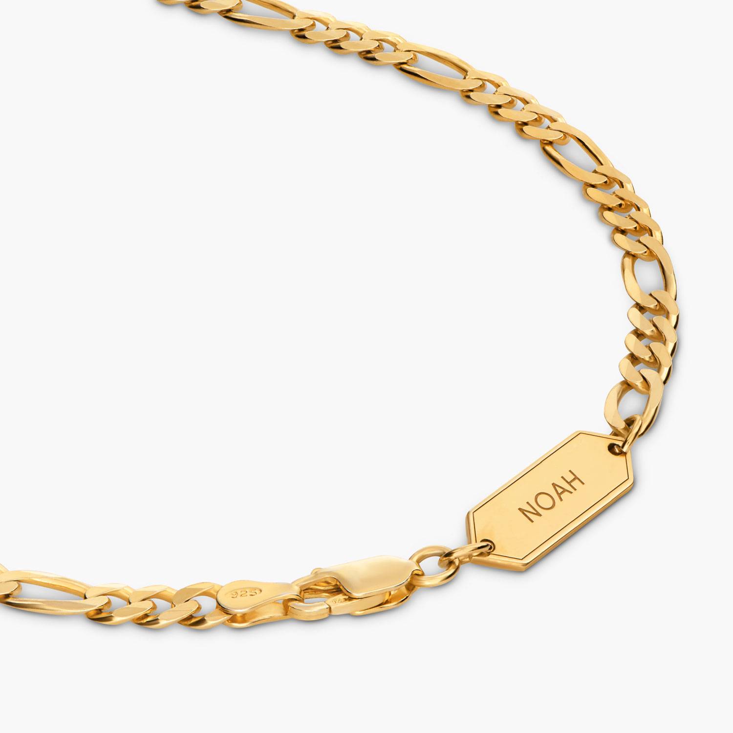 OAK & LUNA-Figaro Chain Necklace with Tags 22" (Gold) 5mm-3 product photo