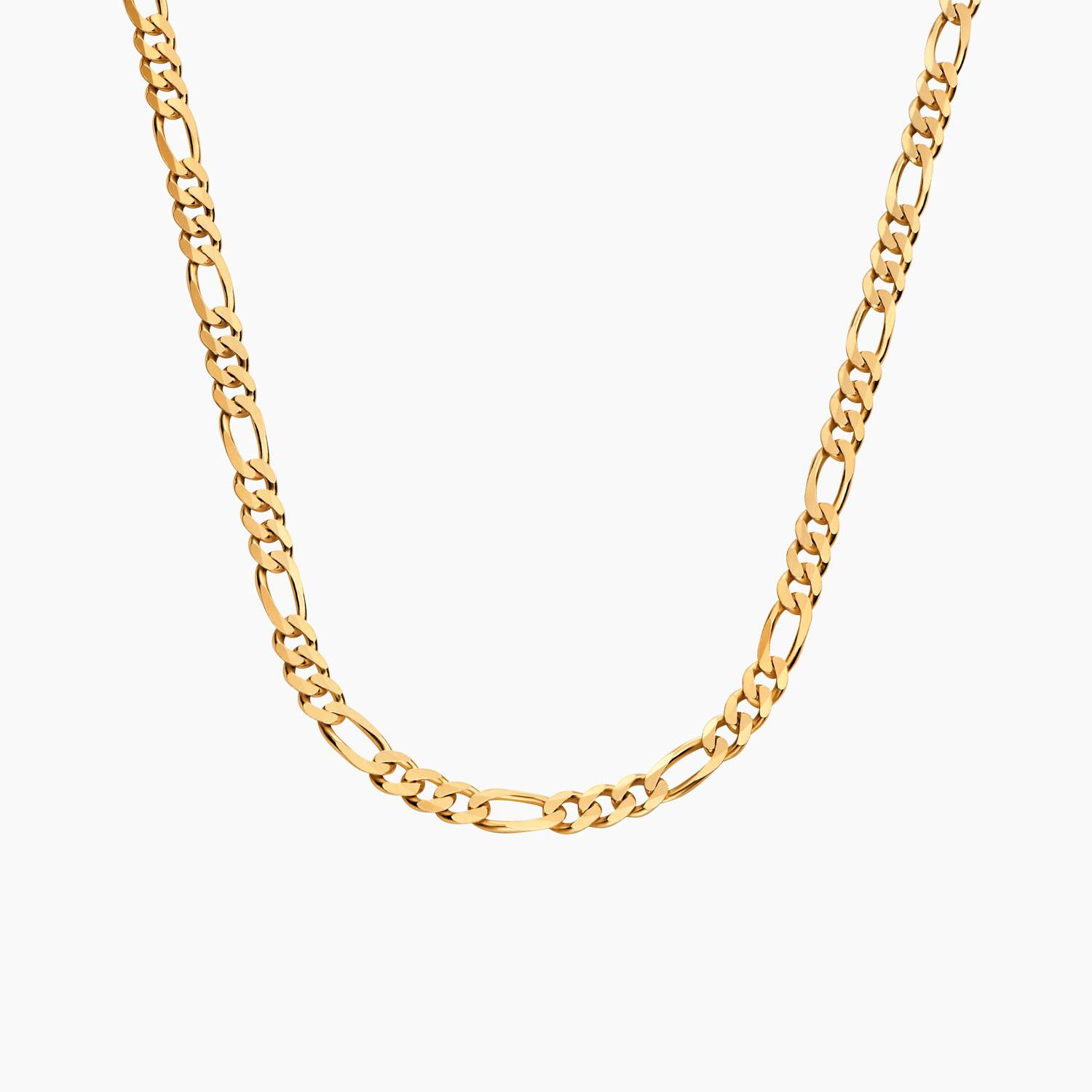 OAK & LUNA-Figaro Chain Necklace with Tags 22" (Gold) 5mm-1 product photo