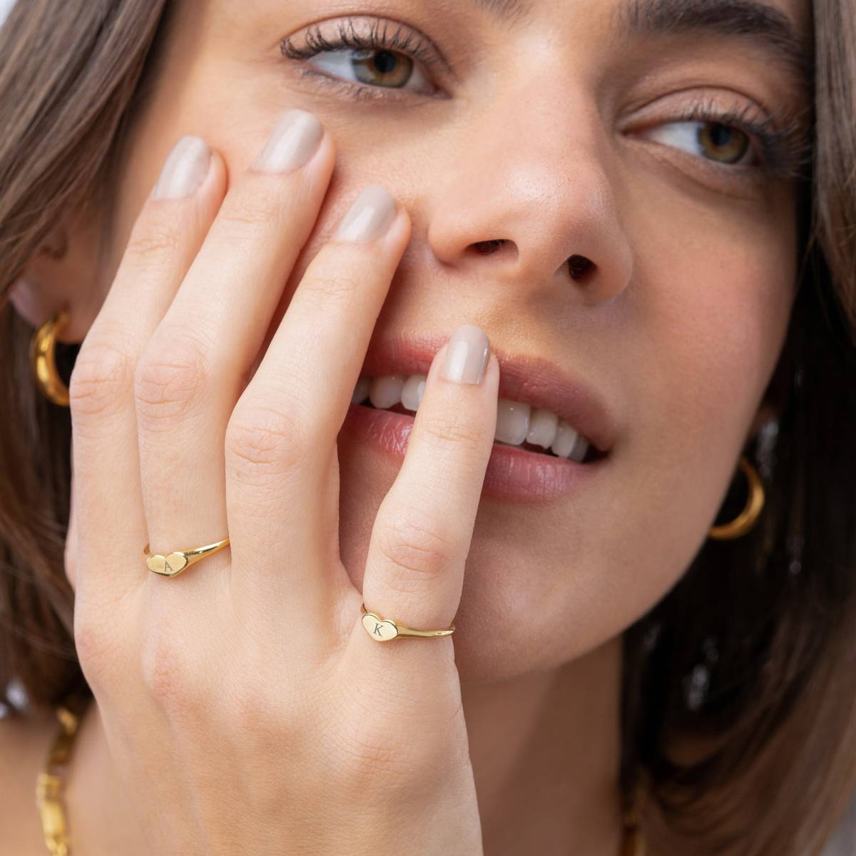 Initial Rings | Letter Rings in Gold & Silver - Oak & Luna