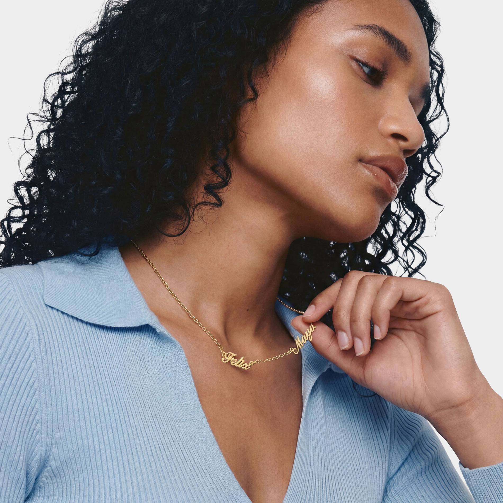 Multiple Name Necklace - Gold Plated-2 product photo