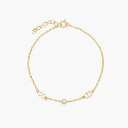 SBS 14K Gold Beaded Zodiac Sign Bracelet