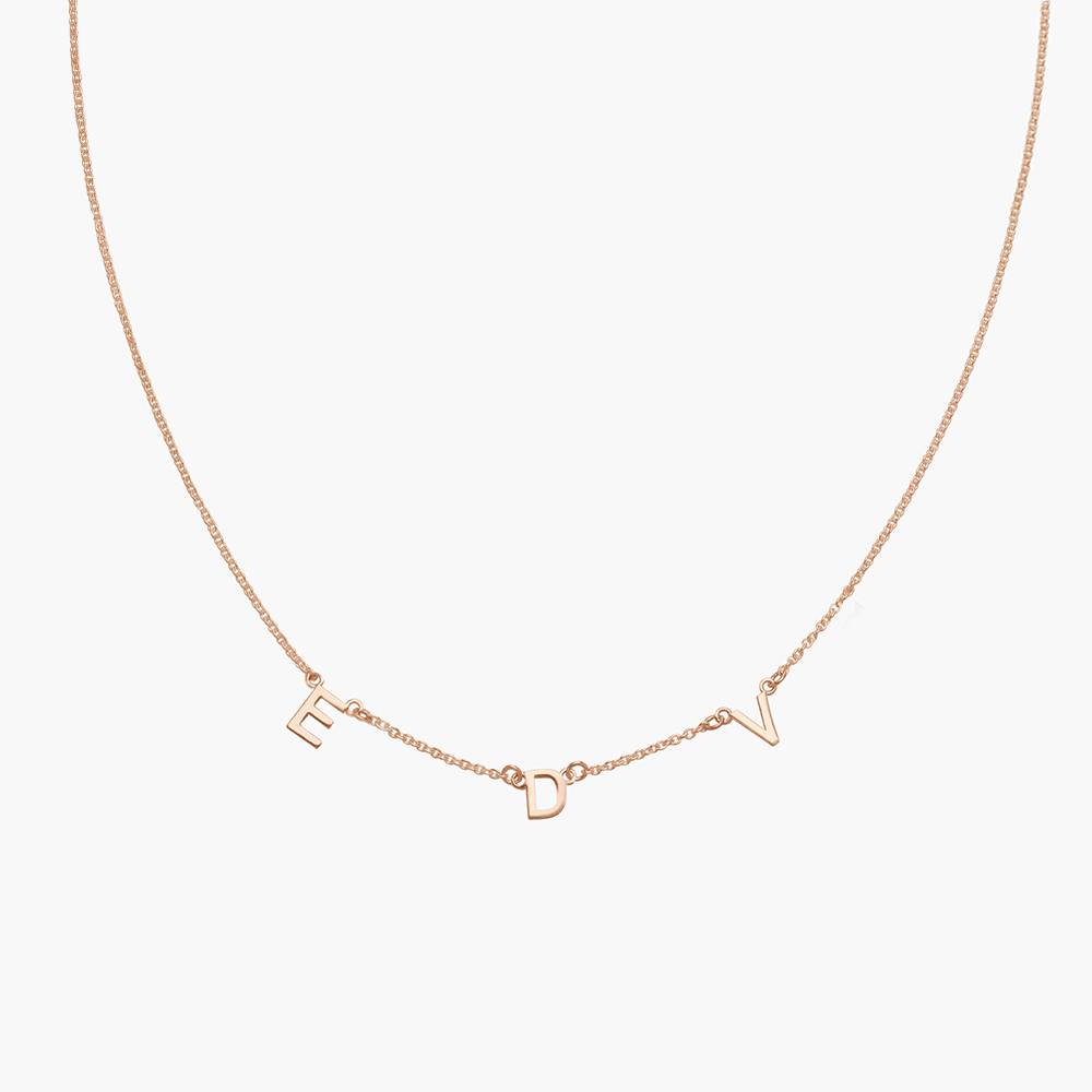Inez Initial Necklace - Rose Gold Vermeil-3 product photo